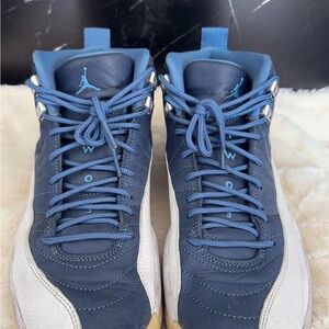 Jordan Blue and White High-Top Sneakers